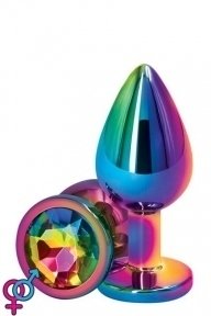 Райдужна анальна пробка REAR ASSETS RAINBOW, M (T280794)