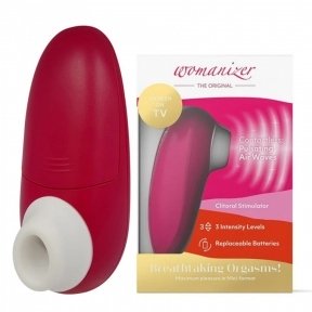 Вакуумный клиторальный стимулятор WOMANIZER Mini Red Wine (W44101)