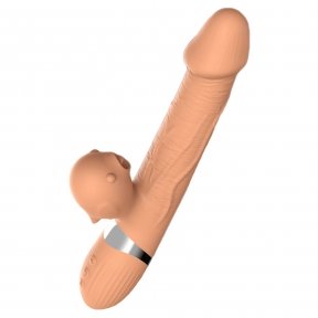 Вибратор-кролик Basia 2 in 1 USB 9 режимов вибрации и 5 скоростей движения (26-00140)