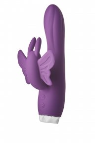 Вибратор кролик Dream Toys FLIRTS BUTTERFLY VIBRATOR PURPLE, 17х3 см (DT22019)