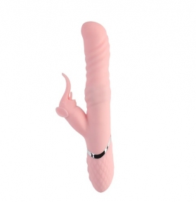 Вібратор подвійний рельєфний з кульками, що обертаються Chisa Sexy Heat Up Elephish (CH312860)