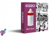 Насадка на член EGZO Hot Red (презерватив із вусиками)