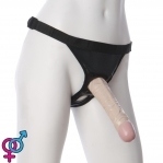 Страпон Doc Johnson Vac-U-Lock - 8 Inch Classic Dong Ultra Harness, 20х4,5 см