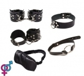 Набор BDSM Leather Set, BLACK (KVL-281356)