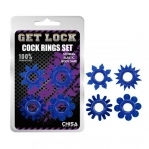 Набор колец GK Power Cock Rings Set-Blue (CH58236)