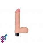 Реалістичний вібратор Reel Softee Vibrator with balls Flesh 8,0