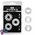 Набор колец GK Power Cock Rings 3 шт Set-Clear (CH95710)