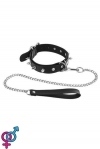 Чокер с поводком Fetish Tentation Spikes and Leash