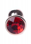 Анальна пробка S з червоним каменем Boss of toys Jewellery (BS64109)