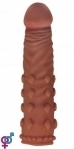 Насадка на член Pleasure X-Tender Penis Sleeve Brown Add 2