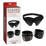 Набір маска+наручники Behave Luxury Fetish Chisa (CH64572)