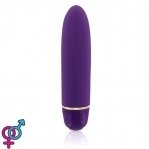 Вибропуля RIANNE S - Classique Vibe мини-вибратор на 7 режимов, чехол-косметичка Pride Deep Purple (SO3861)