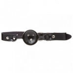 Кляп из кожи Loveshop Latex Comfort BREATHABLE BALL GAG BLACK (F61404)