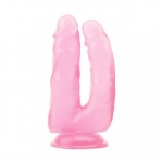 Фаллоимитатор двойной Hi-Rubber, Pink (CH14376)