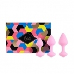 Набір силіконових анальних пробок FeelzToys - Bibi Butt Plug Set 3 pcs Pink (SO4576)