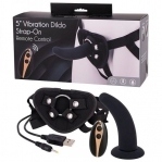 Страпон жіночий з пультом управління Seven Creations DILDO STRAP-ON BLACK (DT51128)