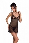 Сорочка з вирізами на грудях + стрінги LOVELIA CHEMISE black L/XL - Passion (SO4759)