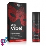 Жидкий вибратор Orgie Sexy Vibe! Hot, 15 мл, согревающий, очень мощный, со вкусом клубники (OR21210)