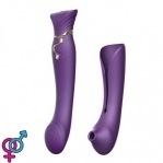 Вібромасажер 3 в 1 Zalo Queen, Twilight Purple (ZL887083)