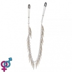 Зажимы на соски Nipple play пинцет Chain and Spike (810358)