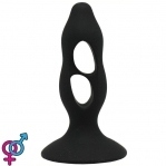 Стимулятор простаты Silicone Butt Plug, Tension Exerciser Black (6603LK0203)