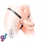 Страпон Vibrating Unisex Hollow Strap On