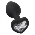 Анальная пробка с камнем Silicone Butt Plug, силикон (537594)