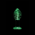 Анальна пробка скляна NS Novelties, що світиться FIREFLY GLASS PLUG LARGE CLEAR (T280469)
