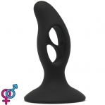 Стимулятор простати Silicone Butt Plug, Tension Exerciser Black (6603LK0204)