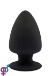 Термоактивна анальна пробка PREMIUM SILICONE PLUG L BLACK (DT21603)