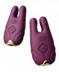 Беспроводные вибрирующие зажимы для сосков ZALO Nave Vibrating Nipple Clamps фиолетовый (ZL30479)