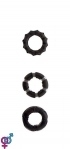 Набор колец MENZSTUFF STRETCHY COCK RINGS SMOKE (DT20834)