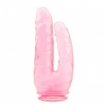 Фаллоимитатор двойной на присоске Chisa Hi-Rubber 9.4 INCH Pink (CH21806)