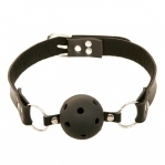 Кляп Fetish пластиковый, с ремешком из экокожи, черный (PD217200)