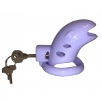 Пояс верности с тремя кольцами Runye Chastity cage лиловый (510015)