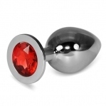 Анальная пробка Large Silver Plug Red (6452LVTOY583)