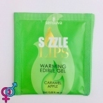 Пробник масажного гелю Sensuva - Sizzle Lips Caramel Apple (6 мл) (SO3376)