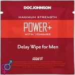 Пролонгирующая салфетка Doc Johnson Power+ Delay Wipe For Men с экстрактом йохимбе (SO3488)