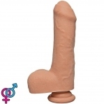 Фалоімітатор Doc Johnson The D - Uncut D - 7 Inch With Balls ULTRASKYN, діаметр 4,5 см, необрізаний (SO3498)