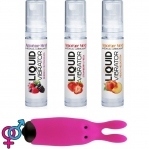 Набор из 3-х вкусов стимулирующего лубриканта Amoreane Med (3х10мл) и вибропули Adrien Lastic Pink (SO3838)