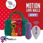 Вагинальные шарики с массажем и вибрацией FeelzToys Motion Love Balls Jivy с пультом ДУ, 7 режимов (SO3852)