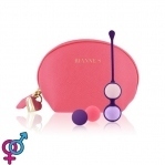 Набор вагинальных шариков Rianne S: Pussy Playballs Coral, вес 15г, 25г, 35г, 55г, монолитные (SO3888)