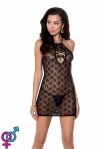 Напівпрозора сорочка AZALIA CHEMISE black XXL/XXXL Passion (SO4136)