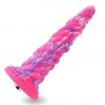 Фантазійний фалоімітатор 10.12″ для секс-машин Hismith Silicone Dildo rose Monster Series, система KlicLok(SO6215)