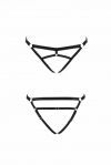 Трусики стринги из стреп KELIS THONG black XXL/XXXL - Passion Exclusive (SO6415)