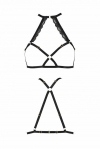 Портупея из стреп с кружевом LORRY BRA black XXL/XXXL - Passion Exclusive (SO6416)