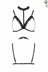 Бюстгальтер-стрепы с чокером SHELLY BRA black XXL/XXXL - Passion Exclusive (SO6420)