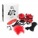 Набор БДСМ Art of Sex - Soft Touch BDSM Set, 9 предметов, Красный (SO6599)