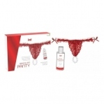 Трусики с жемчужным кольцом и клубничным лубрикантом Intt BRAZILIAN PANTY RED (SO7128)