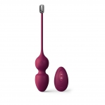 Вагинальные шарики Dorcel LOVE BALLS PLUM, вибрации и движения внутреннего шарика, пульт ДУ (SO7388)